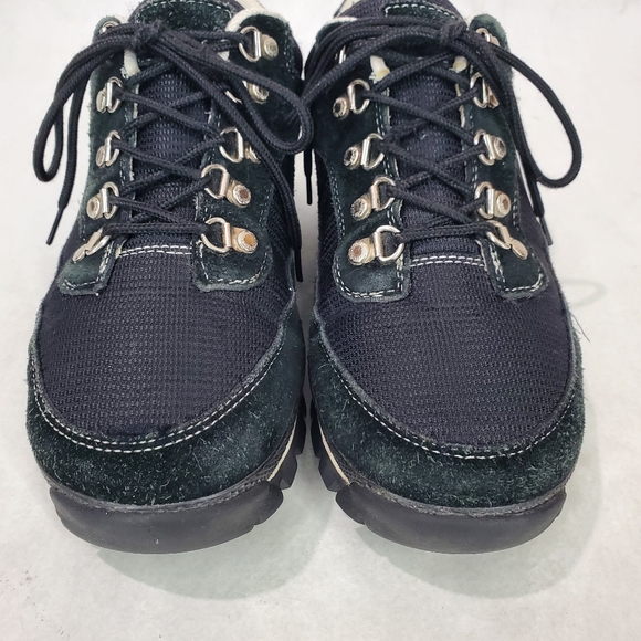 LUGZ Men's Black Low Top Leather Suede Hiking Shoe Boots Sneakers Size 9 Y2K - Picture 3 of 12